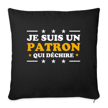 WHO ROCKS - Sofa pillowcase 17,3'' x 17,3'' (45 x 45 cm) - black - Front