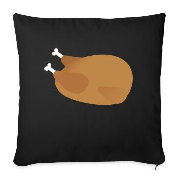 Roasted Turkey - Sofa pillowcase 17,3'' x 17,3'' (45 x 45 cm) - black - Front