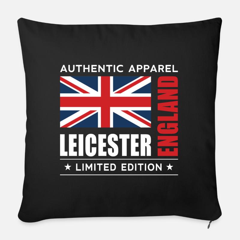 Leicester - Housse de coussin décorative 45 x 45 cm - noir