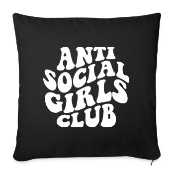 Club de filles antisocial - Housse de coussin décorative 45 x 45 cm - noir - Devant