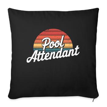 Summer, sun, fun - Sofa pillowcase 17,3'' x 17,3'' (45 x 45 cm) - black - Front