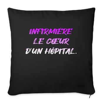 KRANKENSCHWESTER KRANKENSCHWESTER DOKTOR HUMOR DRÖLES 14 - Sofakissenbezug 45 x 45 cm - Schwarz - Vorne