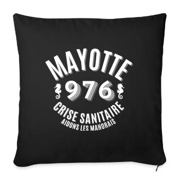 Mayotte, Mahorais, Mahoraise - Sofakissenbezug 45 x 45 cm - Schwarz - Vorne