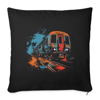 Railroad - Sofa pillowcase 17,3'' x 17,3'' (45 x 45 cm) - black - Front