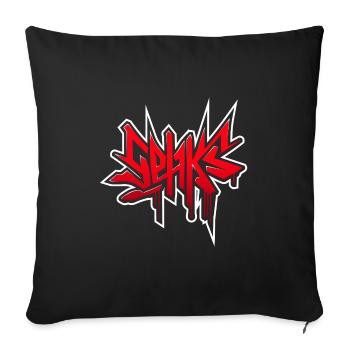 Sehks network - Sofa pillowcase 17,3'' x 17,3'' (45 x 45 cm) - black - Front