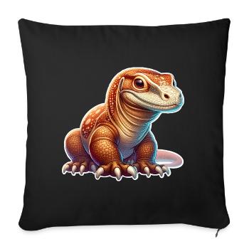 Komodo Dragon - Sofa pillowcase 17,3'' x 17,3'' (45 x 45 cm) - black - Front