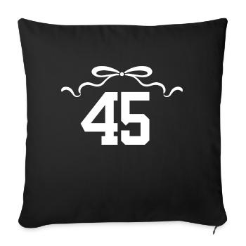 Number 45 Knot - 45th Anniversary - Sofa pillowcase 17,3'' x 17,3'' (45 x 45 cm) - black - Front