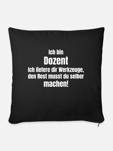 Dozent Schule oder Universität - Sofakissenbezug 45 x 45 cm - Schwarz