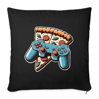 Pizza Gaming Gamer - Sofa pillowcase 17,3'' x 17,3'' (45 x 45 cm) - black - Front