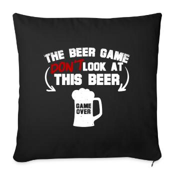 The Beer Game - Sofa pillowcase 17,3'' x 17,3'' (45 x 45 cm) - black - Front