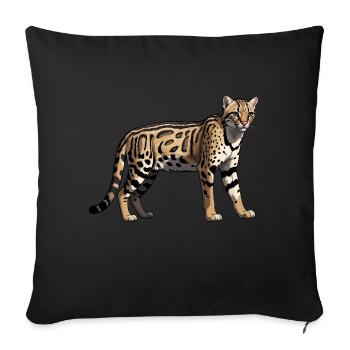 Cheetah - Cute Wildcat Motive - Sofakissenbezug 45 x 45 cm - Schwarz - Vorne