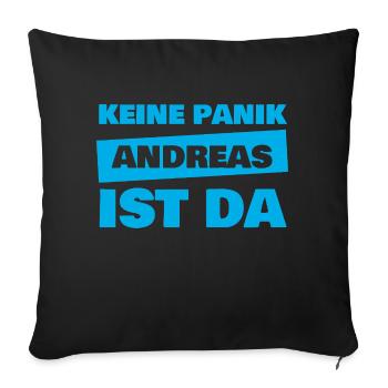 Prénom Andreas - Housse de coussin décorative 45 x 45 cm - noir - Devant