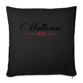 Mallorca 2025 - Sofa pillowcase 17,3'' x 17,3'' (45 x 45 cm) - black - Front