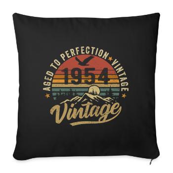 Vintage 1954 Born Legend Birthday Gift - Sofa pillowcase 17,3'' x 17,3'' (45 x 45 cm) - black - Front