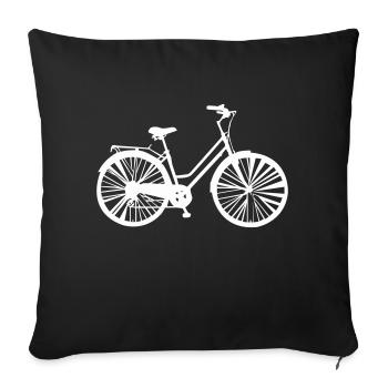 bicyclette - Housse de coussin décorative 45 x 45 cm - noir - Devant