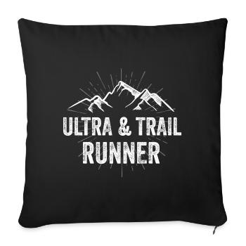 Ultra & Trail Runner - Sofa pillowcase 17,3'' x 17,3'' (45 x 45 cm) - black - Front