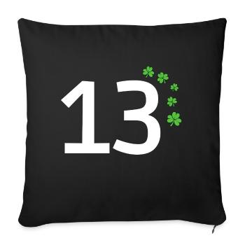 13 - Sofa pillowcase 17,3'' x 17,3'' (45 x 45 cm) - black - Front