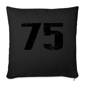 75 Number Leotard - Sofa pillowcase 17,3'' x 17,3'' (45 x 45 cm) - black - Front