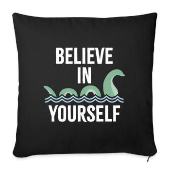 Croyez en vous - Housse de coussin décorative 45 x 45 cm - noir - Devant