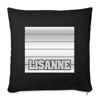Lisanne - Sofa pillowcase 17,3'' x 17,3'' (45 x 45 cm) - black - Front