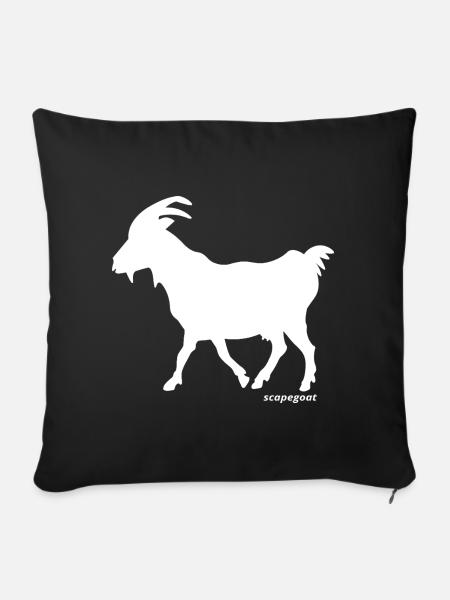 Sündenbock Silhouette - Sofakissenbezug 45 x 45 cm - Schwarz