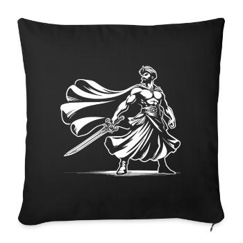 Sinbad Comic Design – Adventures at Sea - Sofa pillowcase 17,3'' x 17,3'' (45 x 45 cm) - black - Front