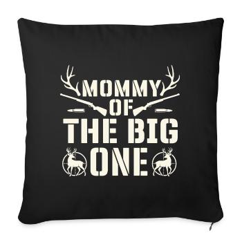 Maman du grand cerf chasse à la fierté - Housse de coussin décorative 45 x 45 cm - noir - Devant