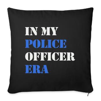In my police era - Sofa pillowcase 17,3'' x 17,3'' (45 x 45 cm) - black - Front