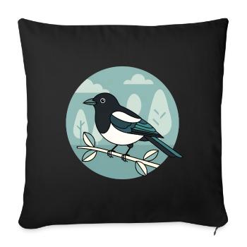 Pie - Housse de coussin décorative 45 x 45 cm - noir - Devant