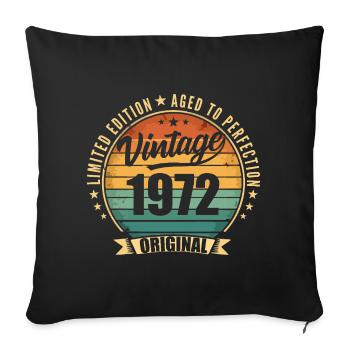 Millésime 1972 Anniversaire Limited Edition 1972 - Housse de coussin décorative 45 x 45 cm - noir - Devant