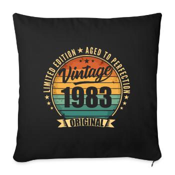 Millésime 1983 Anniversaire Limited Edition 1983 - Housse de coussin décorative 45 x 45 cm - noir - Devant