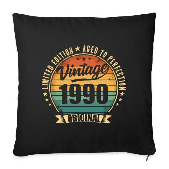 Millésime 1990 Anniversaire Limited Edition 1990 - Housse de coussin décorative 45 x 45 cm - noir - Devant