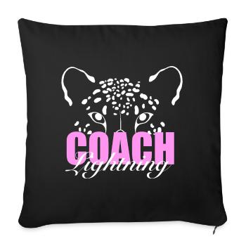 Lightning Coaches T-Shirt  - Sofakissenbezug 45 x 45 cm - Schwarz - Vorne