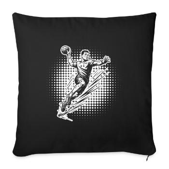 Amateurs de handball, écoutez ! Déclaration simple pour - Housse de coussin décorative 45 x 45 cm - noir - Devant