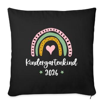 Kindergarten Child 2026 Rainbow Kita Kindergarten - Sofa pillowcase 17,3'' x 17,3'' (45 x 45 cm) - black - Front