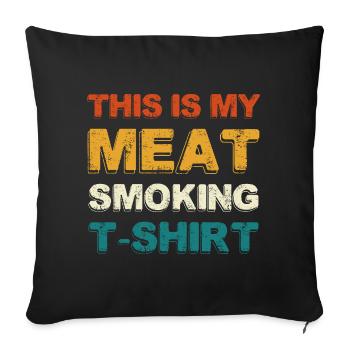 Meat Tuxedo T-Shirt – Grillfreund - Sofa pillowcase 17,3'' x 17,3'' (45 x 45 cm) - black - Front