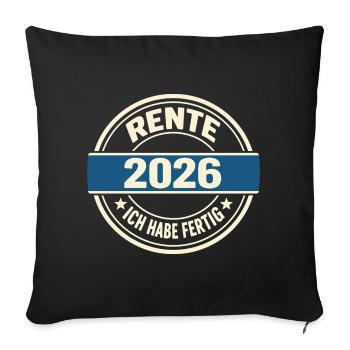 Pensionnaire 2026 J’ai terminé - Sweet Pension Happened - Housse de coussin décorative 45 x 45 cm - noir - Devant
