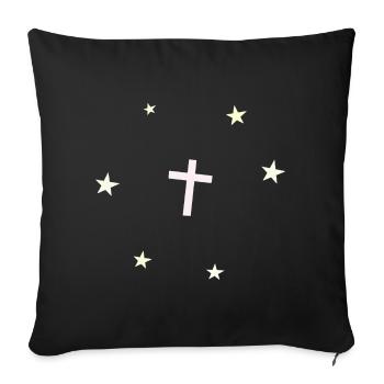 Étoiles croisées - Housse de coussin décorative 45 x 45 cm - noir - Devant