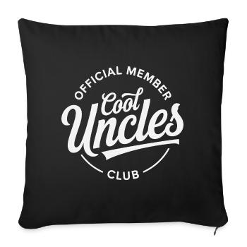 Club des oncles cool - Housse de coussin décorative 45 x 45 cm - noir - Devant