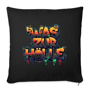 Enfer, Diables & Démons Graffiti urbain de rue - Housse de coussin décorative 45 x 45 cm - noir - Devant