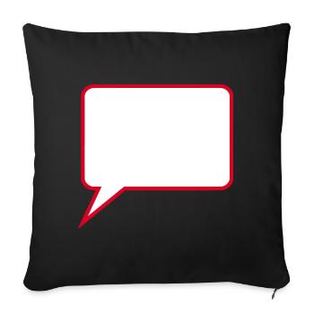 Sprechblase Comic selbst gestalten personalisieren - Sofakissenbezug 45 x 45 cm - Schwarz - Vorne