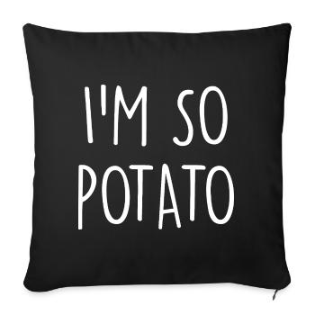 Potato Kartoffel - Sofa pillowcase 17,3'' x 17,3'' (45 x 45 cm) - black - Front