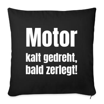 Cold Engine Saying - Sofa pillowcase 17,3'' x 17,3'' (45 x 45 cm) - black - Front