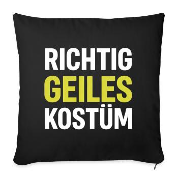 Costume Really – T-shirt de Carnaval pour hommes - Housse de coussin décorative 45 x 45 cm - noir - Devant
