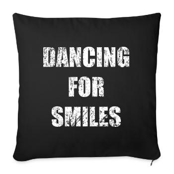 Danser pour le sourire - Housse de coussin décorative 45 x 45 cm - noir - Devant