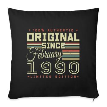 Génial Depuis Février 1990 - Housse de coussin décorative 45 x 45 cm - noir - Devant