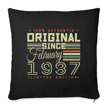 Génial Depuis Février 1987 - Housse de coussin décorative 45 x 45 cm - noir - Devant