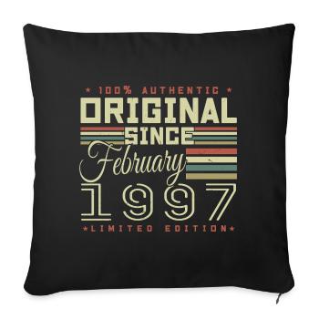 Génial Depuis Février 1997 - Housse de coussin décorative 45 x 45 cm - noir - Devant