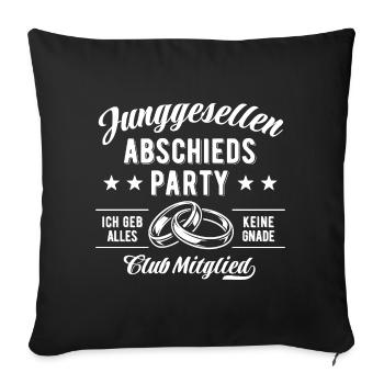 Bachelor Party - Club Member Name - Sofa pillowcase 17,3'' x 17,3'' (45 x 45 cm) - black - Front