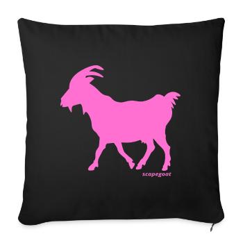 Sündenbock rosa - Sofakissenbezug 45 x 45 cm - Schwarz - Vorne